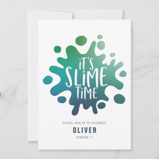 Regenbogenschleimhaut-Party Einladung (Vorderseite)