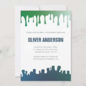 Regenbogenschleimhaut-Party Einladung (Rückseite)