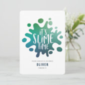 Regenbogenschleimhaut-Party Einladung (Stehend Vorderseite)