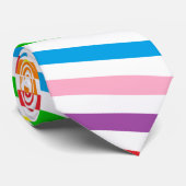 Regenbogenschlips mit Geheimnachricht Krawatte (Gerollt)