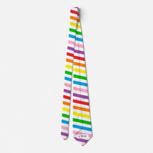 Regenbogenschlips mit Geheimnachricht Krawatte (Rückseite)