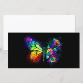 Regenbogenschmetterling Ankündigung (Vorne/Hinten)