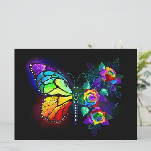 Regenbogenschmetterling Ankündigung (Stehend Vorderseite)