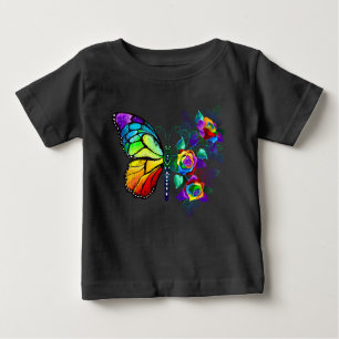 Regenbogenschmetterling Baby T-shirt