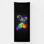 Regenbogenschmetterling Banner (Vertikal)