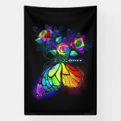 Regenbogenschmetterling Banner (Vertikal)