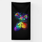 Regenbogenschmetterling Banner (Vertikal)