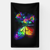 Regenbogenschmetterling Banner (Vertikal)