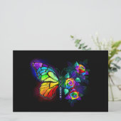Regenbogenschmetterling Briefpapier (Stehend Vorderseite)