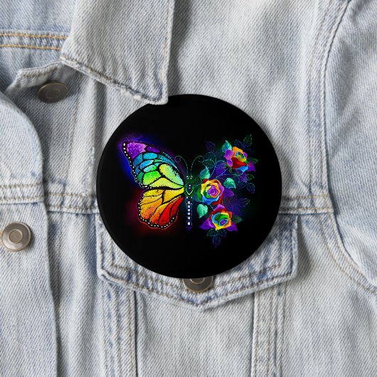 Regenbogenschmetterling Button (Beispiel)