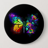 Regenbogenschmetterling Button (Vorderseite)