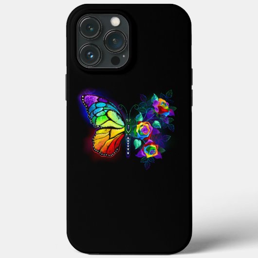 Regenbogenschmetterling Case-Mate iPhone Hülle (Rückseite)