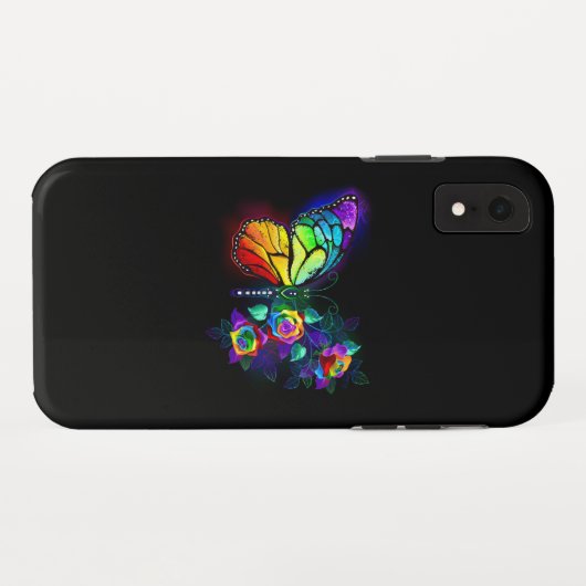 Regenbogenschmetterling Case-Mate iPhone Hülle (Rückseite (Horizontal))