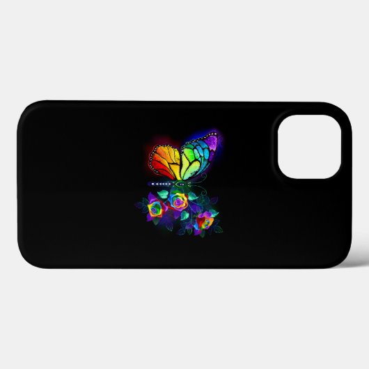 Regenbogenschmetterling Case-Mate iPhone Hülle (Rückseite (Horizontal))