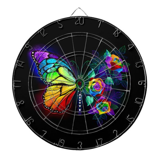 Regenbogenschmetterling Dartscheibe (vorne)