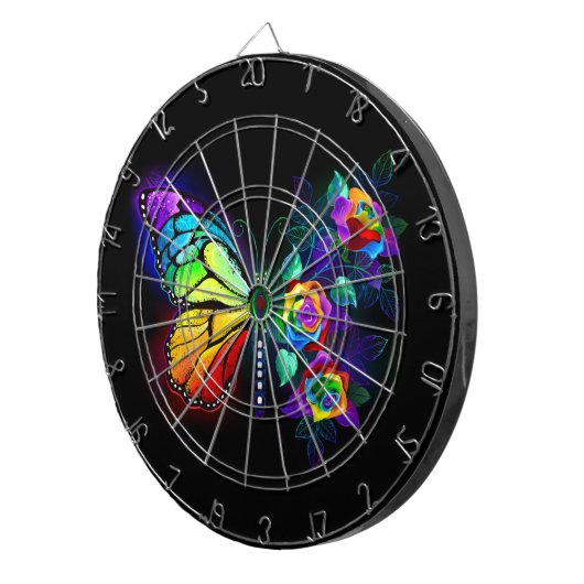 Regenbogenschmetterling Dartscheibe (Vorderseite rechts)