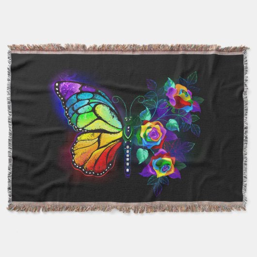 Regenbogenschmetterling Decke (Vorderseite)