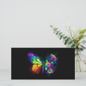Regenbogenschmetterling Feiertagskarte (Stehend Vorderseite)