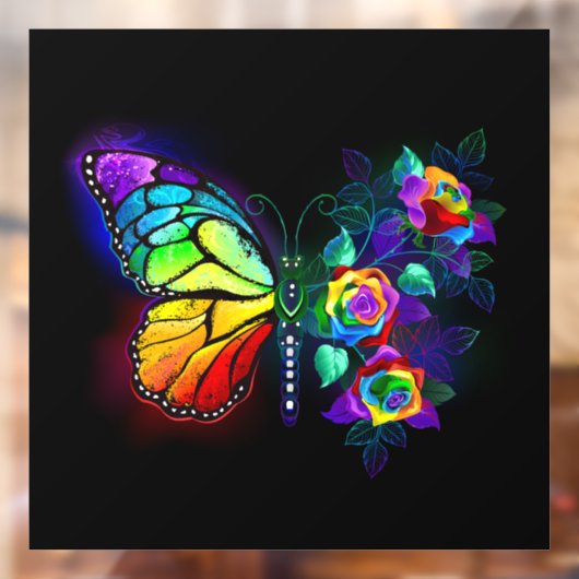 Regenbogenschmetterling Fensteraufkleber (Blatt 2)