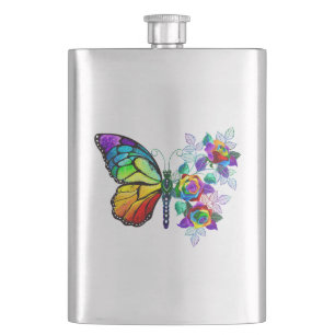 Regenbogenschmetterling Flachmann