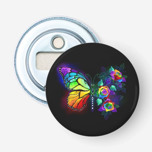 Regenbogenschmetterling Flaschenöffner (Vorderseite)