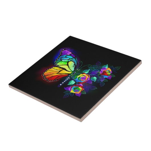 Regenbogenschmetterling Fliese (Seite)