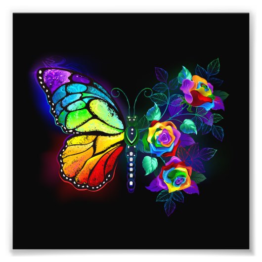 Regenbogenschmetterling Fotodruck (Vorne)