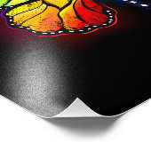 Regenbogenschmetterling Fotodruck (Ecke)