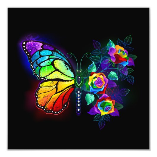Regenbogenschmetterling Fotodruck (Vorne)