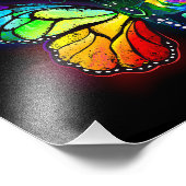 Regenbogenschmetterling Fotodruck (Ecke)