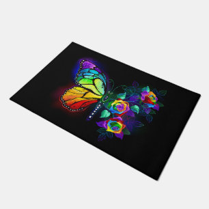 Regenbogenschmetterling Fußmatte