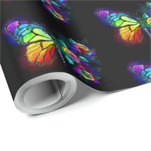 Regenbogenschmetterling Geschenkpapier
