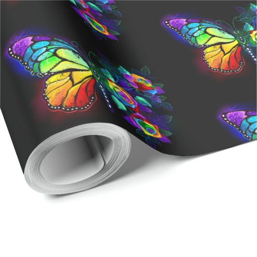 Regenbogenschmetterling Geschenkpapier (Rolleneckpunkt)