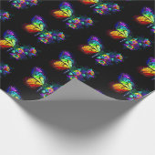 Regenbogenschmetterling Geschenkpapier (Ecke)