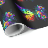 Regenbogenschmetterling Geschenkpapier (Rolleneckpunkt)