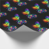 Regenbogenschmetterling Geschenkpapier (Ecke)