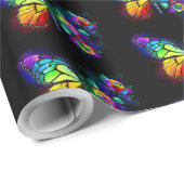Regenbogenschmetterling Geschenkpapier (Rolleneckpunkt)