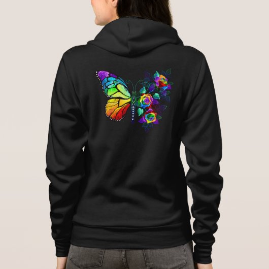Regenbogenschmetterling Hoodie (Rückseite)
