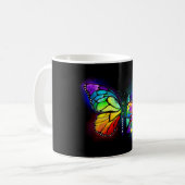 Regenbogenschmetterling Kaffeetasse (Vorderseite Links)