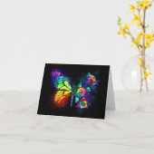 Regenbogenschmetterling Karte (Gelbe Blume)