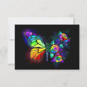 Regenbogenschmetterling Karte (Vorderseite)