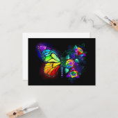 Regenbogenschmetterling Karte (Vorderseite/Rückseite Beispiel)