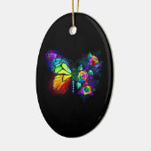 Regenbogenschmetterling Keramik Ornament (Links)