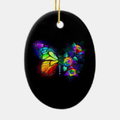 Regenbogenschmetterling Keramik Ornament (Hinten)