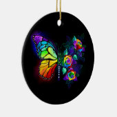 Regenbogenschmetterling Keramik Ornament (Rechts)