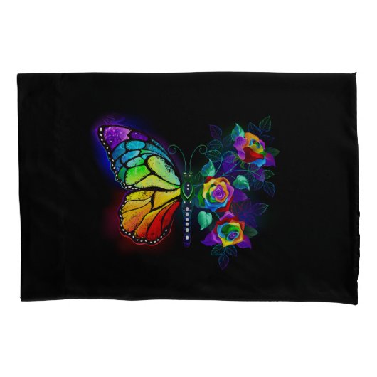 Regenbogenschmetterling Kissenbezug (Vorderseite)