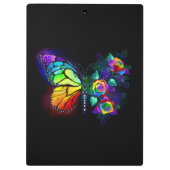 Regenbogenschmetterling Klemmbrett (Rückseite)