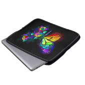 Regenbogenschmetterling Laptopschutzhülle (Vorne Knopf)
