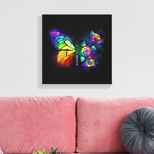 Regenbogenschmetterling Leinwanddruck (Insitu (Wohnzimmer))