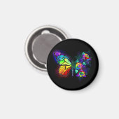 Regenbogenschmetterling Magnet (Vorderseite/Rückseite)